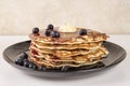 Homemade blueberry pancakes,flapjacks